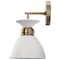 Nuvo Perkins 1-Light Wall Sconce - Matte White with Burnished Brass 60/7459 - alternate 5